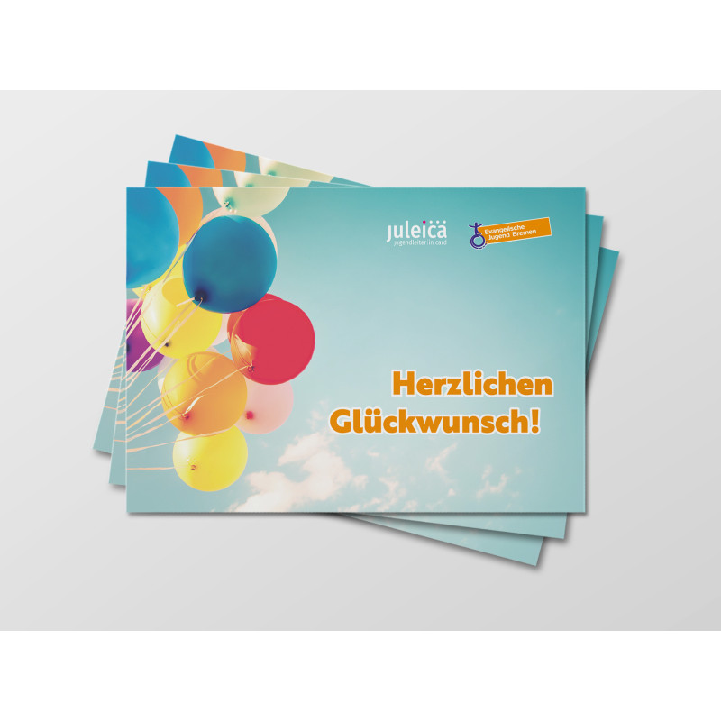 Juleica-Glückwunschkarte (2-seitig, DIN A6)