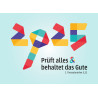 Jahreskarte 2025 „Prüft alles & behaltet das Gute“ (2-seitig, DIN A6)