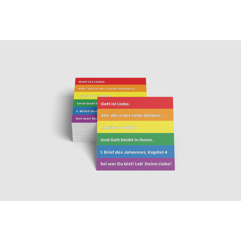 Sticker „Gott ist Liebe“ (einseitig, quadratisches Format)