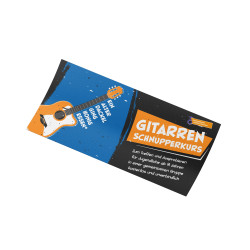 Postkarte „Gitarrenschnupperkurs“ (zweiseitig, DIN A6)
