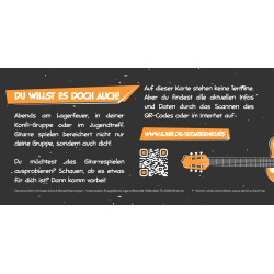 Postkarte „Gitarrenschnupperkurs“ (zweiseitig, DIN A6)