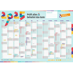 Wandkalender 2025 „Prüft alles & behaltet das Gute“ (DIN A2)