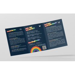 Postkarte „LGBTQ+ und was weißt du?“ (6-seitig, DIN A6)