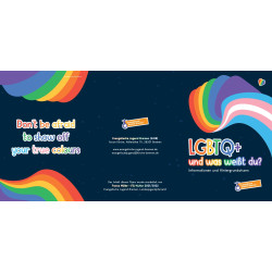 Postkarte „LGBTQ+ und was weißt du?“ (6-seitig, DIN A6)